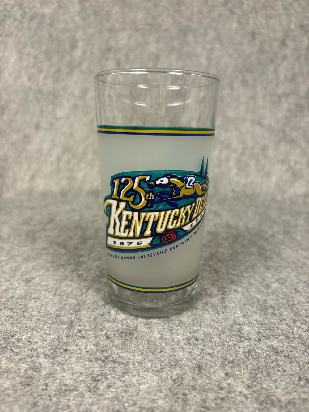Vintage 1999 Kentucky Derby 125th Anniversary Churchill Downs Glass